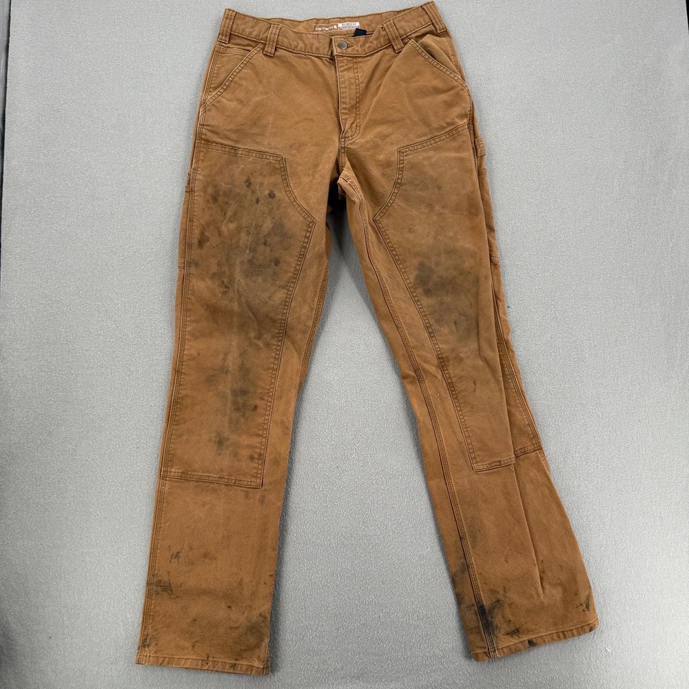Carhartt BN3334-M Double-Knee Work Dungaree Carpenter Pants Men 32x36-Fits 31x33